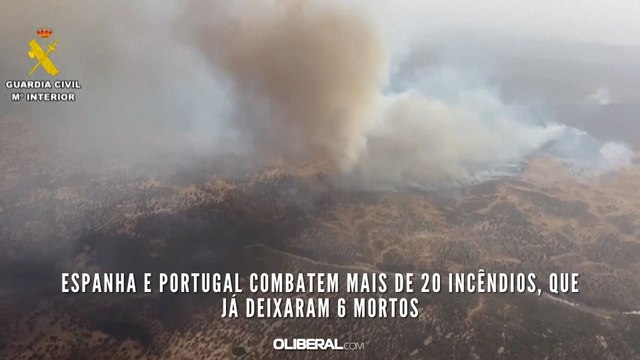 Espanha e Portugal combatem mais de 20 incêndios, que já deixaram 6 mortos