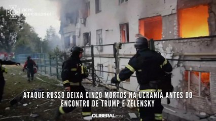 Ataque russo deixa cinco mortos na Ucrânia antes do encontro de Trump e Zelensky