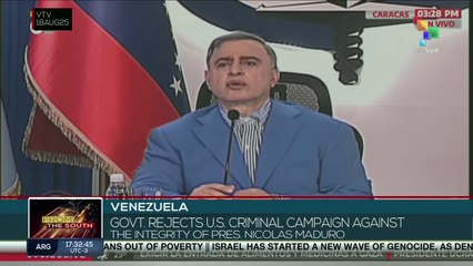 Venezuela | Govt. rejects U.S. criminal campaign against the integrity of Pres. Nicolas Maduro