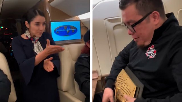 Franco Escamilla presume su cinturón como campeón de Supernova Orígenes en pleno vuelo