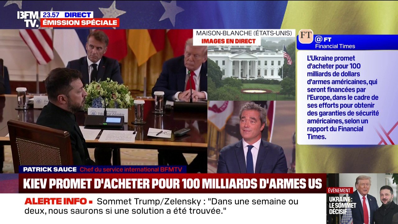 Sommet à la Maison-Blanche: l'Ukraine propose à Donald Trump un contrat d'armement de 100 milliards de dollars pour obtenir des garanties de sécurité