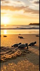 Race for Life: Baby Turtles Rush to the Ocean #wildlife