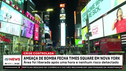Polícia de Nova Iorque esvazia Times Square após ameaça de bomba