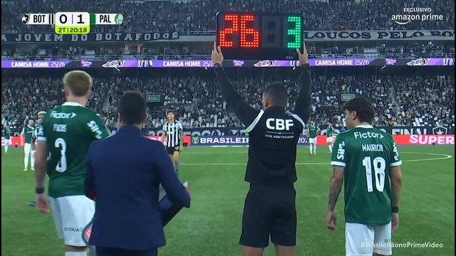 Botafogo x Palmeiras (Campeonato Brasileiro 2025 20ª rodada) 2° tempo