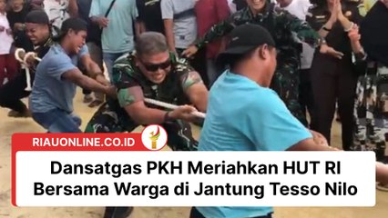 Dansatgas PKH Meriahkan HUT RI Bersama Warga di Jantung Tesso Nilo