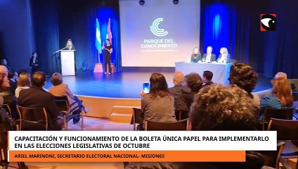 Capacitación y funcionamiento de la boleta única papel para implementarlo en las elecciones legisl