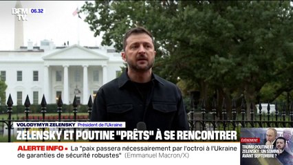 Sommet à Washington: Volodymyr Zelensky se dit "prêt" à rencontrer Vladimir Poutine