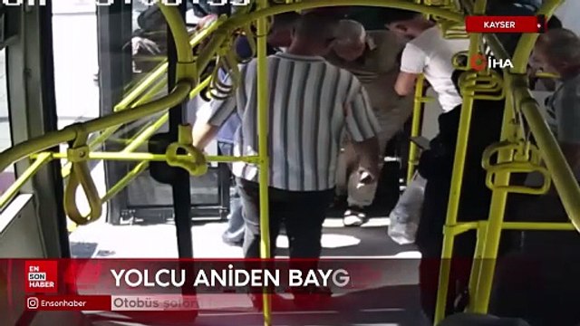 Kayseri'de otobüs şoförü fenalaşan yolcuyu hastaneye yetiştirdi
