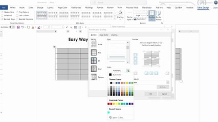 Easy Way to Insert Double Line Table in MS Word