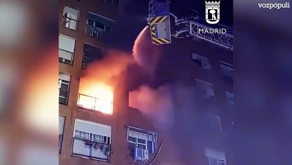 Incendio en una vivienda en Vallecas