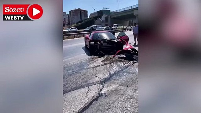 Sosyal medyada herkes 17 milyonluk Ferrari kazasını konuşuyor
