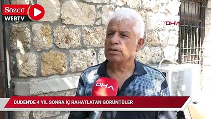 Düden'de 4 yıl sonra iç rahatlatan görüntüler