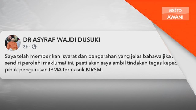 Tindakan tegas, keras pasti diambil jika sembunyikan kes buli di institusi pendidikan MARA - Asyraf Wajdi