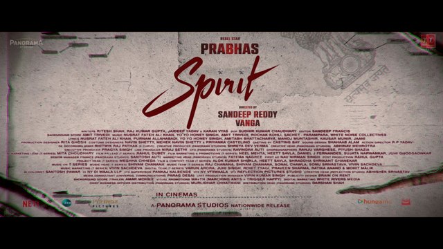 Spirit Official Trailer | Prabhas | Sandeep Reddy Vanga | 2026 Blockbuster