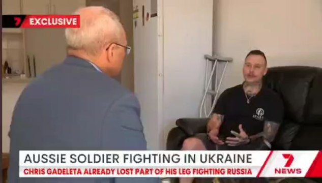 ❗️ Casey Gadeleta, âgé de 39 ans, du Queensland, vient d'une nouvelle jambe montée après avoir marché dans une mine russe à Kursk. Il vient de voler de Brisbane à Ukraine pour se battre à nouveau. Je ne veux pas mourir - mais c'est possible.