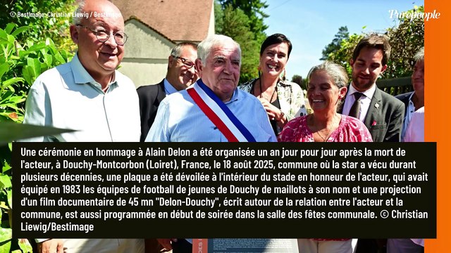 Douchy rend hommage à Alain Delon, un an après : une cérémonie sobre sans ses trois enfants mais marquée par un imprévu
