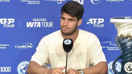 Cincinnati 2025 - Carlos Alcaraz: “Je souhaite à Jannik Sinner un bon rétablissement”
