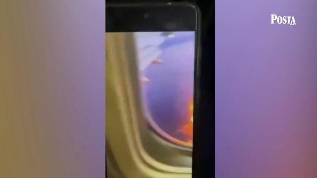 Havada kriz anları! Yolcu uçağı motoru tutuşunca acil iniş yaptı