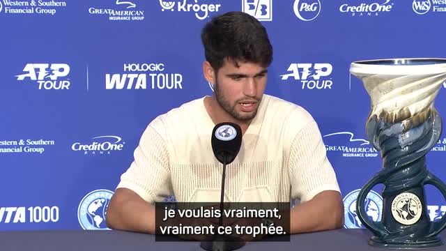 Cincinnati - Alcaraz : "Ce n'est pas ainsi que je voulais remporter la finale"