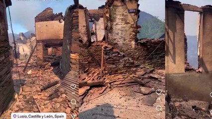 El desgarrador vídeo de una vecina al visitar su pueblo arrasado por las llamas