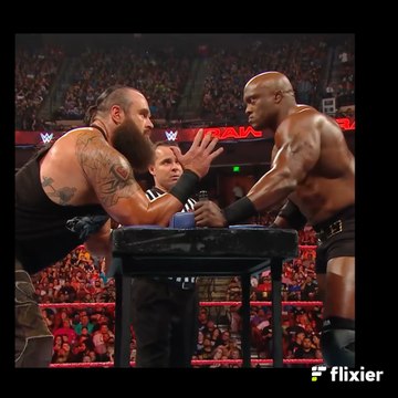 WWEraw# Bobby Lashley faced Braun Strowman in an Arm Wrestling Match to see who is the strongest in WWE!