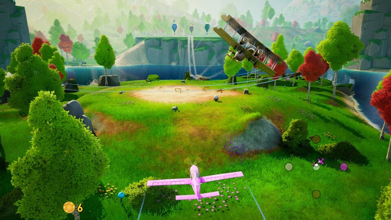 In Couch Planes macht ihr in rasanten Flugzeugrennen die Lüfte unsicher