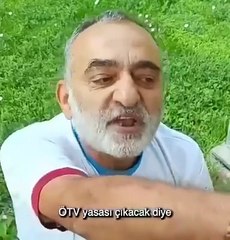 ÖTV indirimi bekleyen hurdacı, meclis önünde aracını ateşe verdi