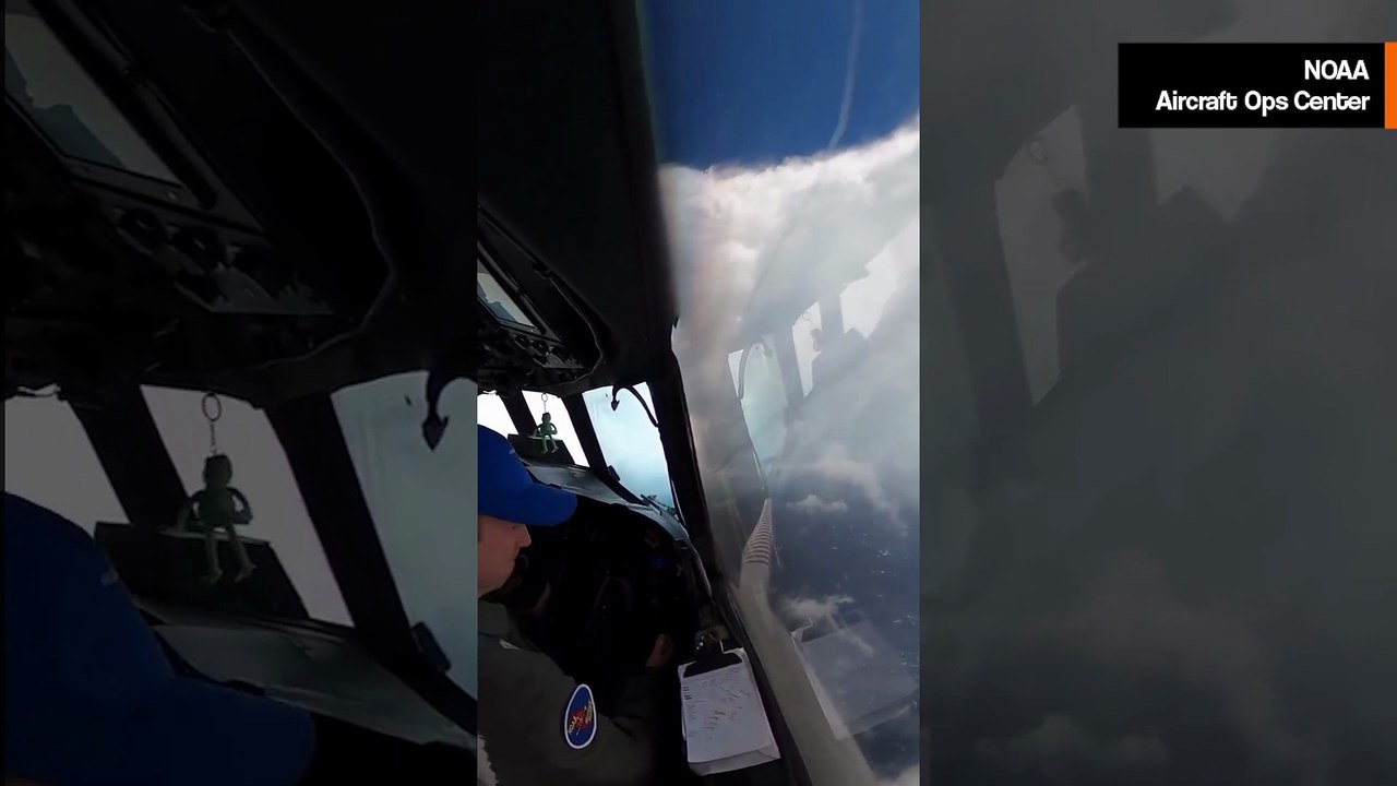 REAL Footage: NOAA Flies Right into Category 5 Hurricane Erin