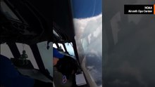 ECHTE Beelden: NOAA vliegt recht in categorie 5 orkaan Erin