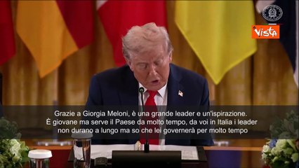 Trump elogia Meloni alla Casa Bianca: Grande leader, è giovane ma governerà molto a lungo