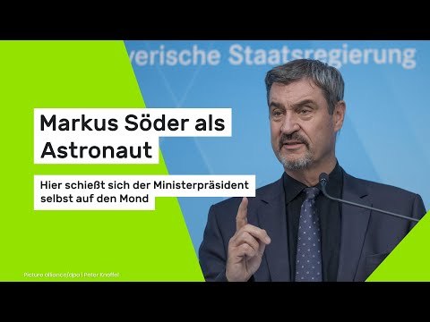 Markus Söder als Astronaut: Hier schießt sich der Ministerpräsident selbst auf den Mond