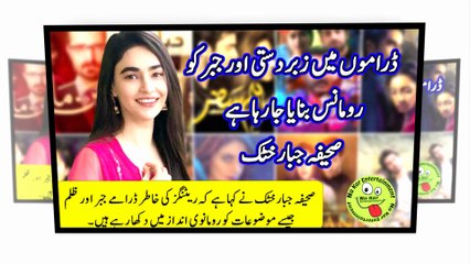 Saheefa Jabbar criticizes dramasڈراموں میں زبردستی اور جبر کو رومانس بنایا جا رہا ہے، صحیفہ جبار خٹک