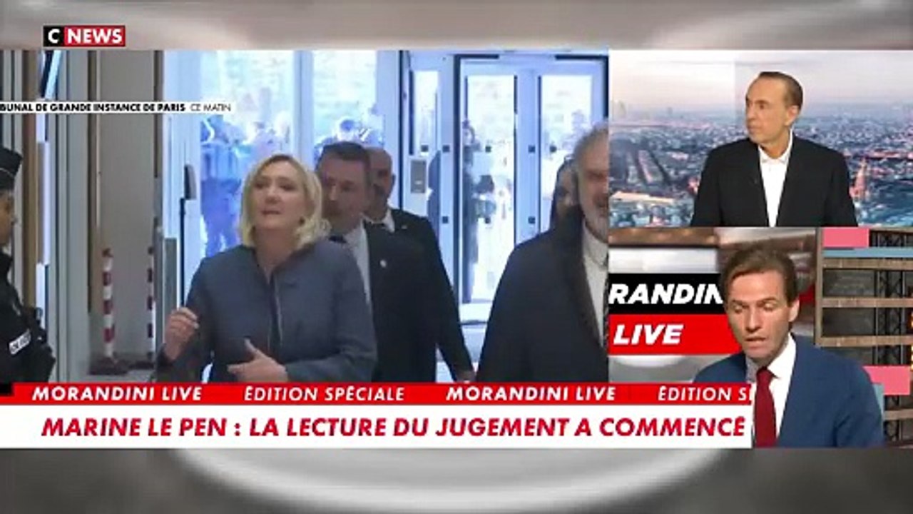 Extrait de "Morandini Live" le 31 mars dernier, jour du verdict du procès de Marine Le Pen