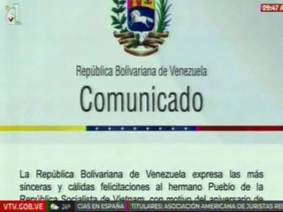 Venezuela felicita a la  República Socialista de Vietnam con motivo de la Revolución de Agosto