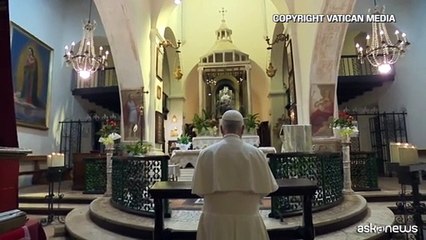 Il Papa visita il Santuario Madonna delle Grazie alla Mentorella
