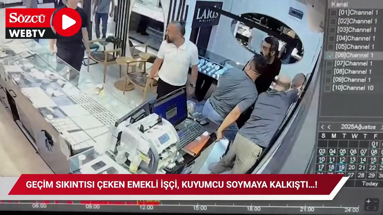 Geçim sıkıntısı çeken emekli işçi, kuyumcu soymaya kalkıştı…!