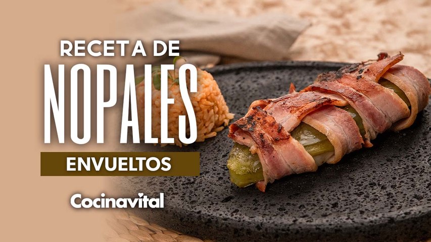 Nopales envueltos con tocino ¡En 20 minutos!