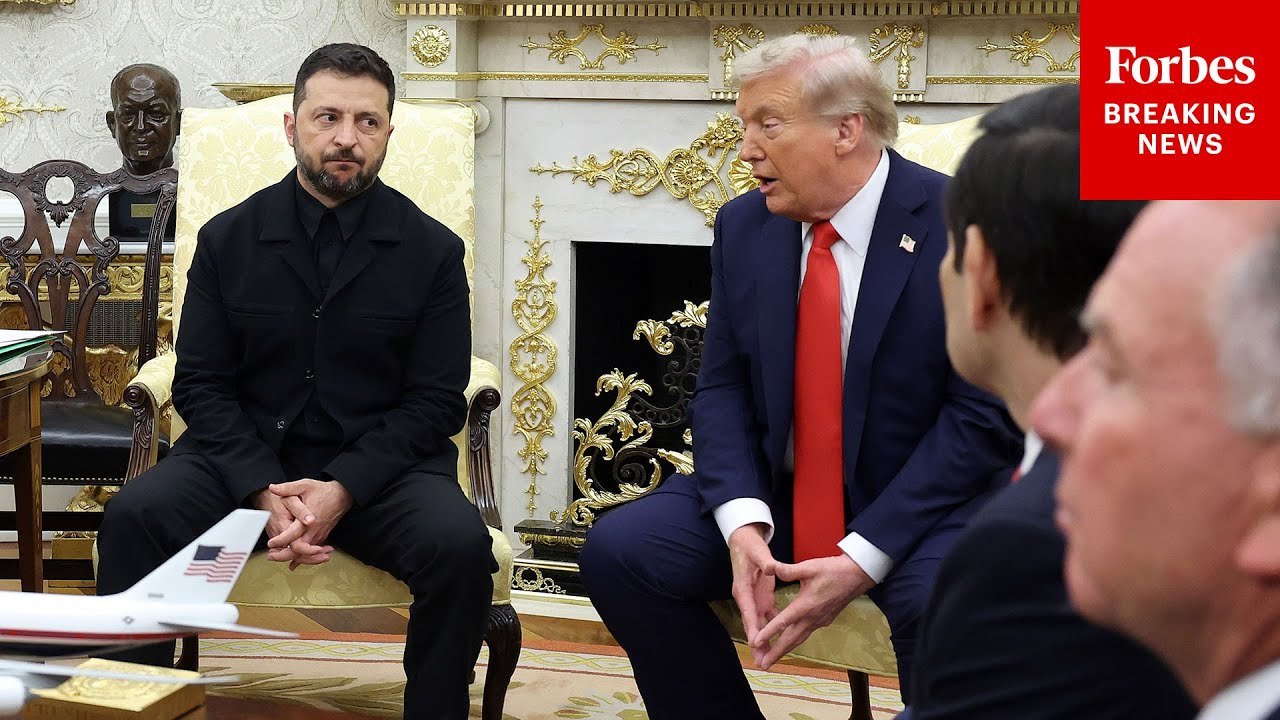 Trump Asked If He'll Send U.S. Troops To Ukraine During Oval Office Meeting With Zelensky