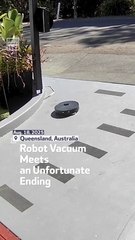 Robot Vacuum Meets An Unfortunate Ending