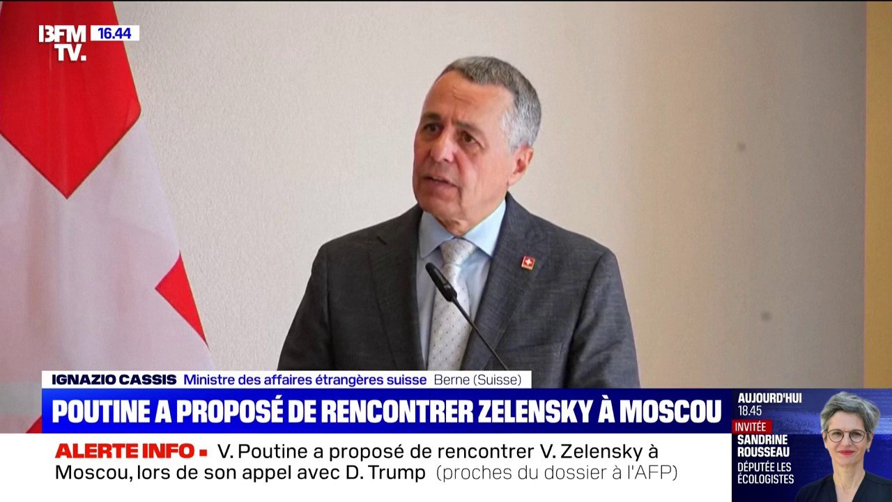 Guerre en Ukraine: Ignazio Cassis, ministre des affaires étrangères suisse, a affirmé que son pays offrira "l'immunité" à Vladimir Poutine s'il "vient pour une conférence de paix"