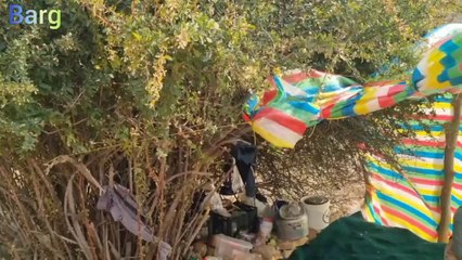 Part 1 | Construction of toilet using stone_ wood_ soil_ etc.  by me and my wife