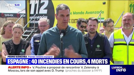 Incendies en Espagne: "Il nous reste des heures difficiles", déclare le premier ministre espagnol Pedro Sanchez