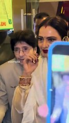 rekha and her manager farzana arrive at pvr juhu for a screening