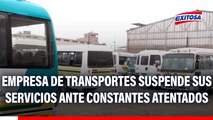 Empresa de transportes Etmosa suspende sus servicios ante constantes atentados: Más de 150 conductores se quedaron sin trabajo