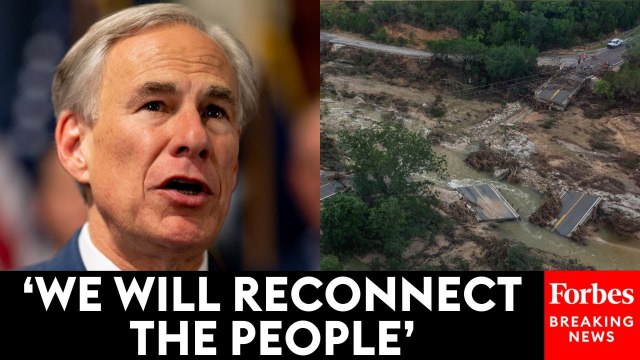Greg Abbott Delivers Remarks At Reopening Of Bridge Destroyed By Texas Flooding