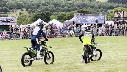 Impressive motorbike stunts by Jamie Squibb in the main ring at Okehampton Show, video Alan Quick IMG_9853