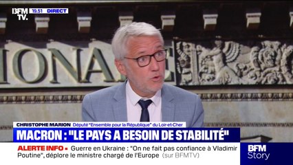 "Je suis favorable de voir les censeurs proposer un gouvernement alternatif", propose le député "Ensemble pour le République" Christophe Marion