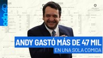 Andy López Beltrán gastó en una sola comida más de 47 mil pesos
