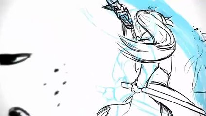 Sketch animation fight scene