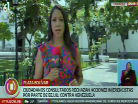 Caraqueños condenan las amenazas imperialistas en contra el Gobierno Bolivariano